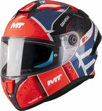 MT HELMETS TARGO S - DANISH, Rouge/Bleu