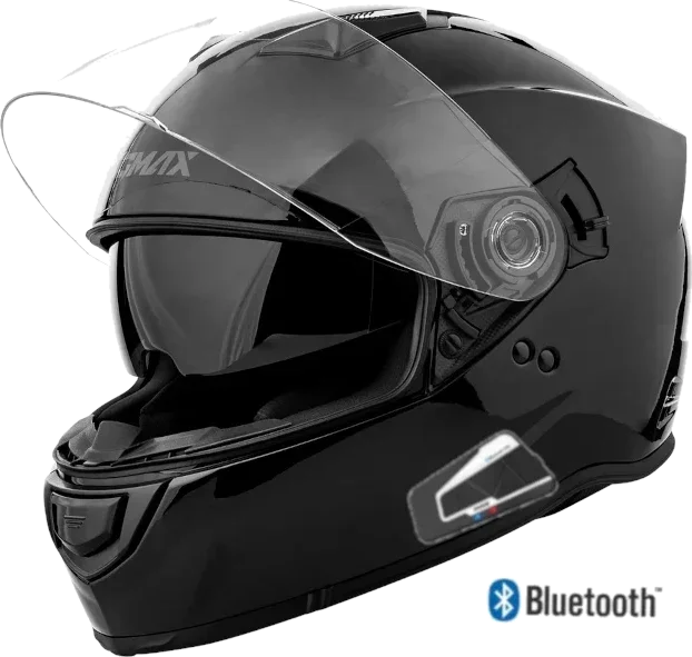GMAX FF-18 Full Face Bluetooth Helmet Gloss Black