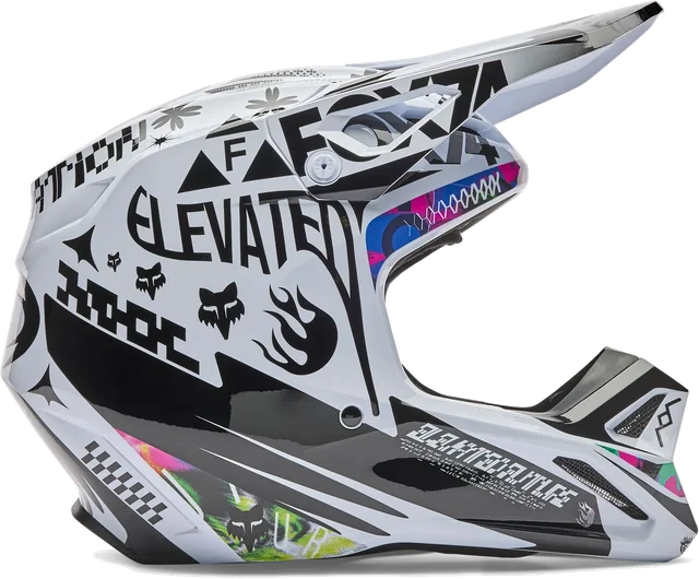 Fox Racing V1 Image Cosmo Helmet CLOSEOUT, white black