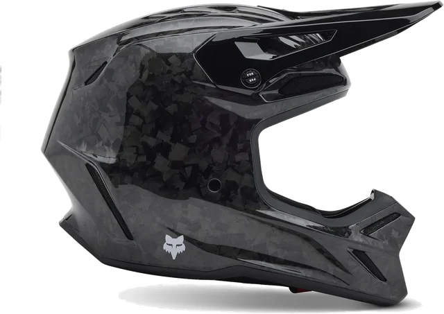 Fox Racing V3 Rs Carbon Solid Helmet CLOSEOUT, black