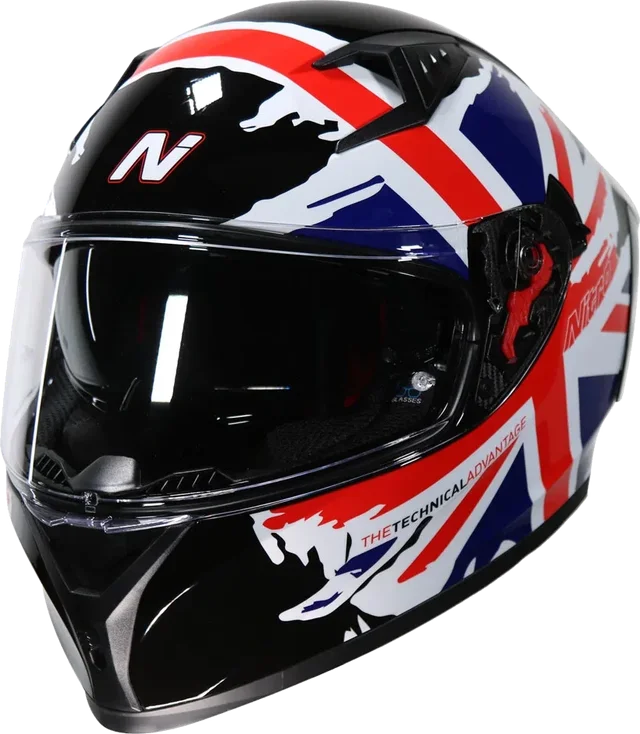 Nitro N501 Union Helmet Black White Red Blue, Black White Red Blue