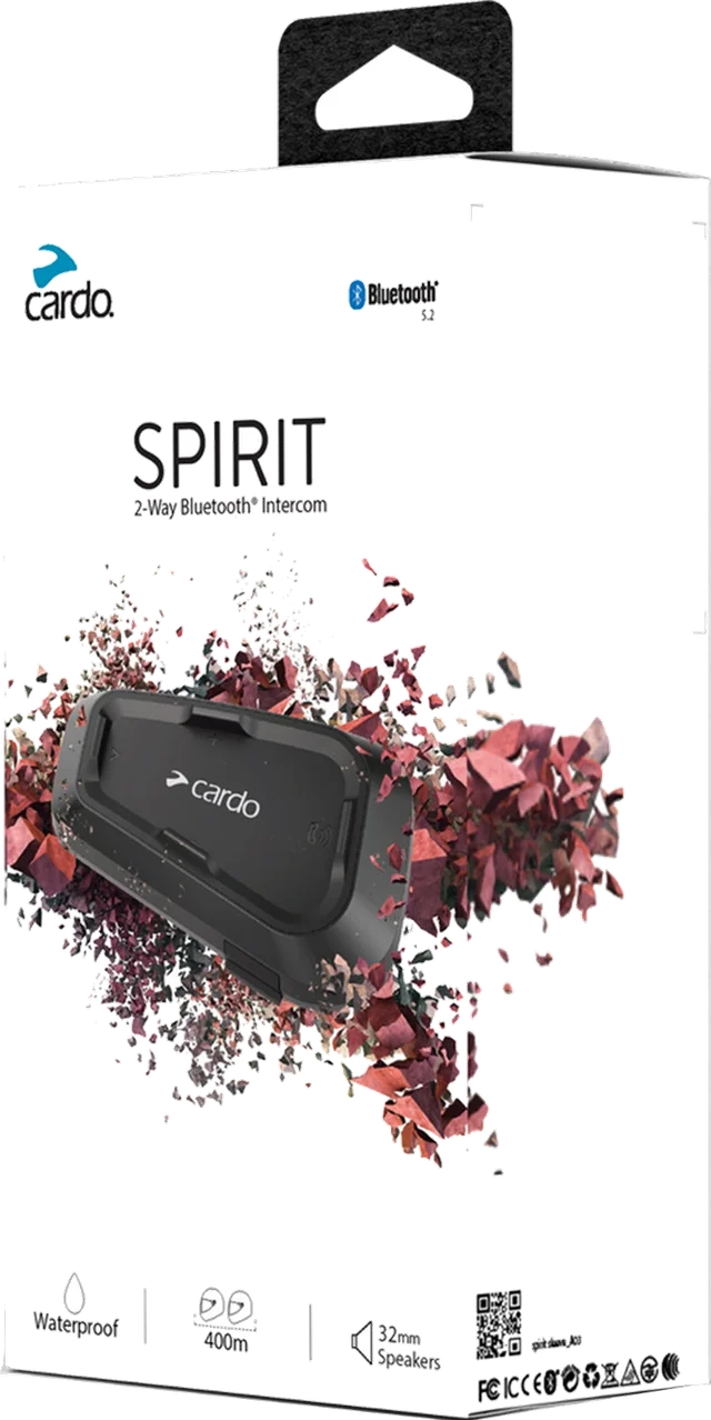 Cardo Spirit Bluetooth Headset Accessories, black