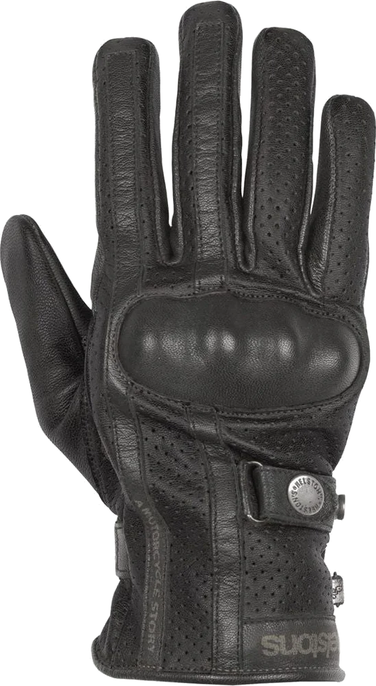 Helstons Eagle Summer Leather Gloves Black