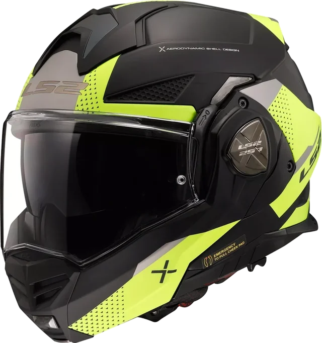 LS2 FF901 Advant X Helmet Oblivion Matt Black Hi Viz, Oblivion Matt Black Hi Viz