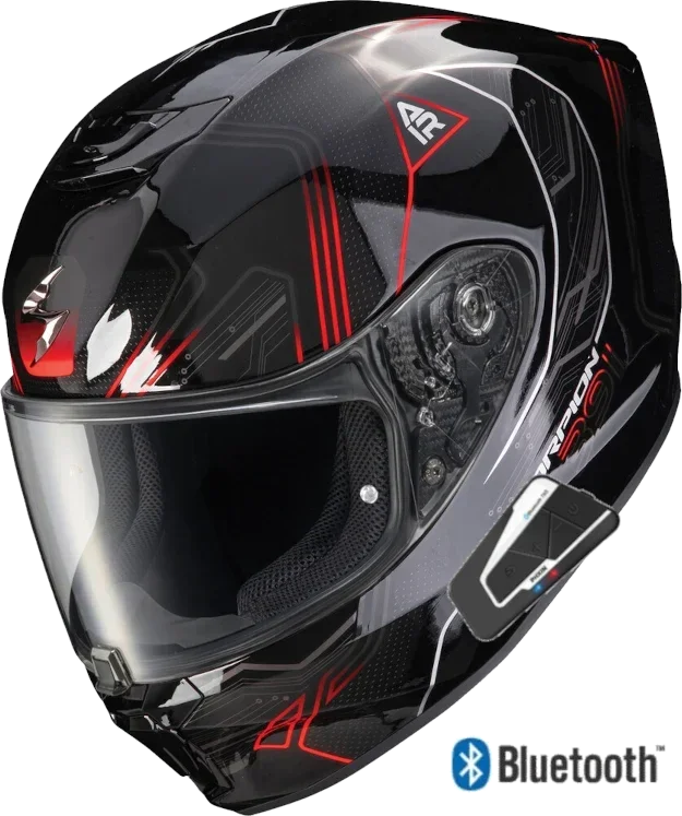 Scorpion EXO-R330 Full Face Bluetooth Helmet Bendr Gloss Red
