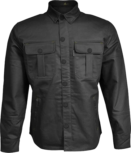 Helgrade Jagger Waxed Overshirt, Black