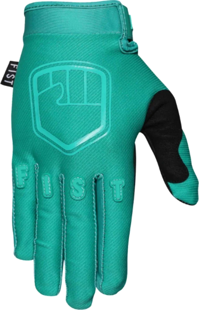 Fist Handwear Strapped Stocker Jade Youth Off-Road Gloves, green blue