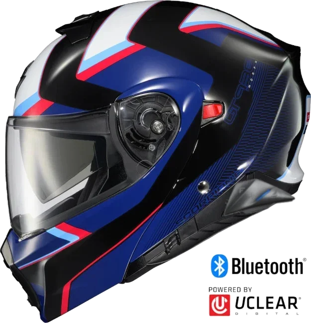 Scorpion EXO-GT-930 Bluetooth Modular Transformer Helmet Morph Blue/Red