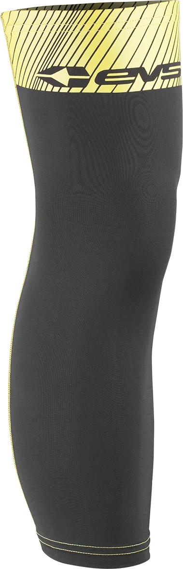 EVS Knee Brace Sleeves, Black/Hi-Viz Yellow