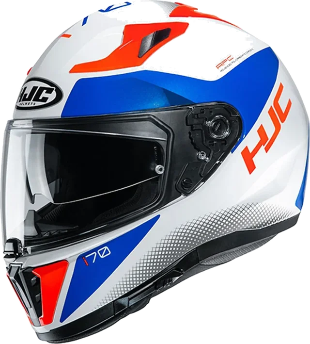 HJC i70 Helmet Tas MC26H White/Orange/Blue Gloss