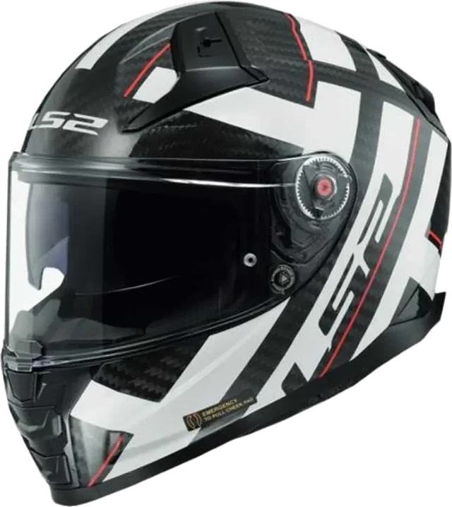 LS2 Ff811 Vector II Carbon Strong Full Face Helmet, Gloss White