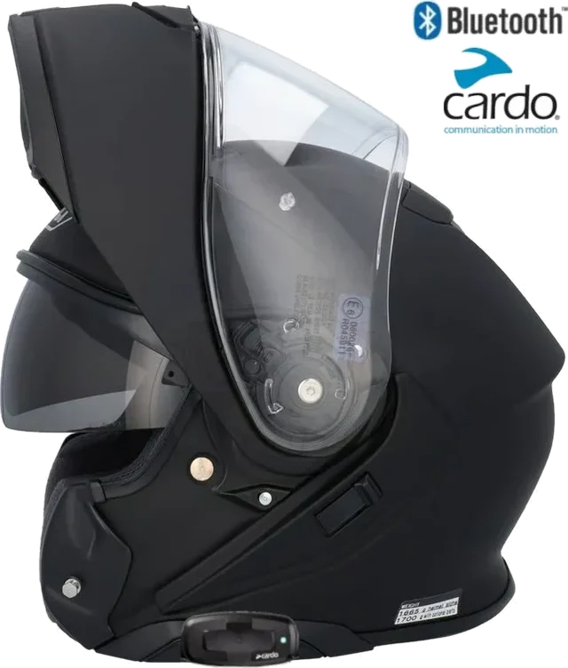 Shoei Neotec 3 Bluetooth Helmet Matte Black Card Pack Talk S