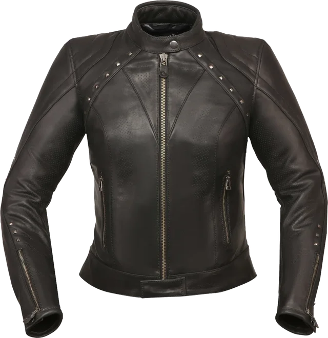 Modeka Jessy Gem Ladies Motorcycle Leather Jacket, black