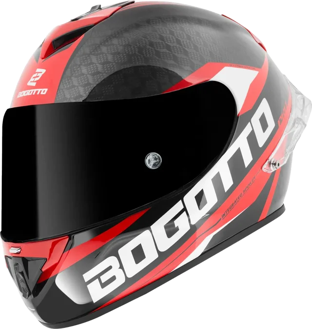 Bogotto FF104 SPN Carbon Helmet, red black
