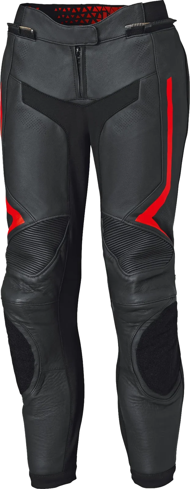 Held Ladies Rocket 4 Leather Trousers - Black / Neon Red, Black / Neon Red