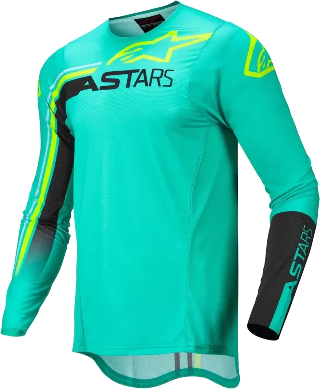 Alpinestars Supertech Blaze Jersey Pastel Green Black Yellow Fluo, Pastel Green Black Yellow Fluo