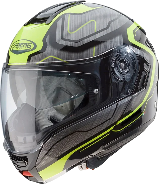 Caberg Levo Helmet Flow Black/Anthracite/Yellow Fluo Gloss