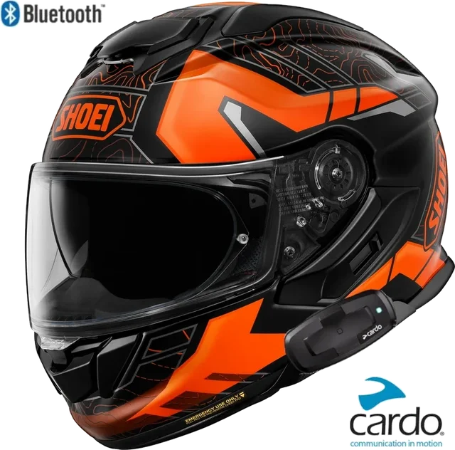 Shoei GT-Air 3 Bluetooth Helmet Hike Graphic TC-8 Cardo Packtalk S