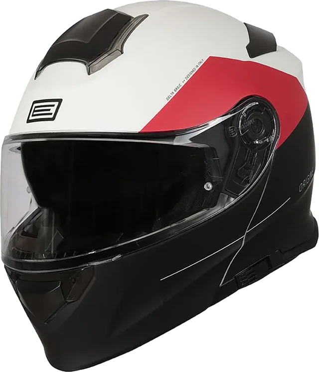 Origine Delta Basic Virgin Modular Helmet, Red / Black / Titanium