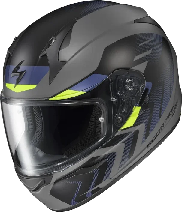 Scorpion EXO-R320 Full Face Helmet Alchmemy Blue Hi Viz Size Large