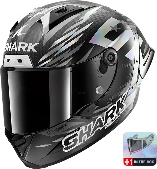 Shark Aeron-GP FIM 2 Zarco Win 26 Carbon / Pearl / Anthracite