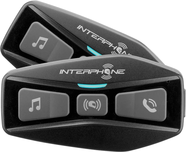 Interphone U-com 2 Bluetooth Communication System Double Pack, black