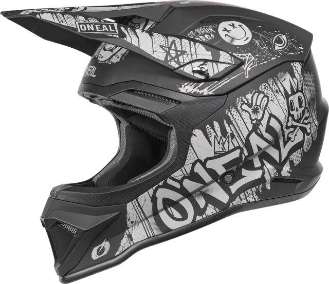 O'Neal 4 SRS Helmet Rancid Neon/Black, black gray