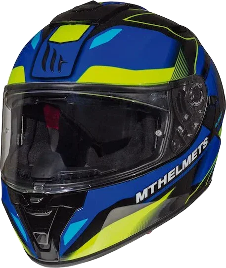 MT Blade 2 SV Fugue Helmet Black Blue Flu Yellow, Black Blue Flu Yellow