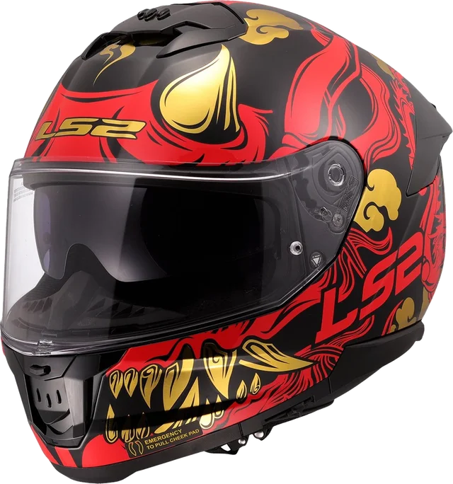 LS2 FF808 Stream II Drako Black / Red, Black / Red