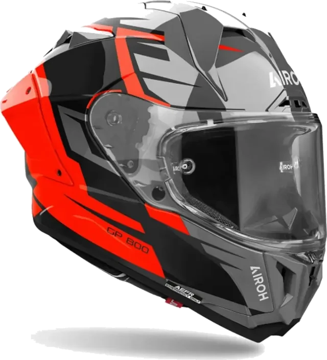 Airoh Gp800 Master Full Face Helmet, Grey / Black / Orange Matt