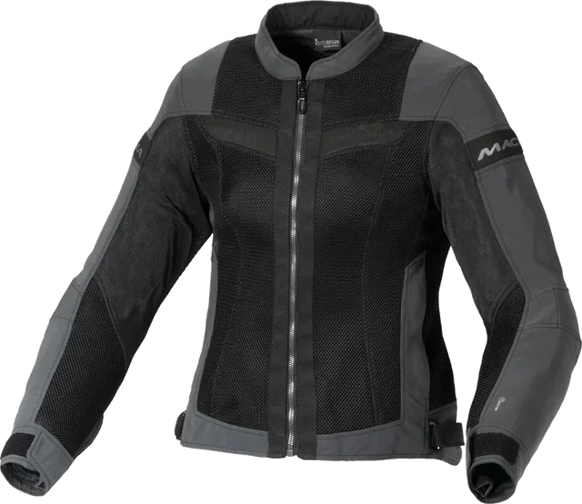 Macna Velotura NightEye Ladies Motorcycle Textile Jacket, black/grey