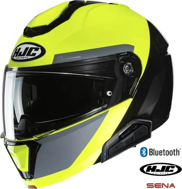 HJC i91 Modular Sena 11b Bluetooth Helmet Binna MC-3H