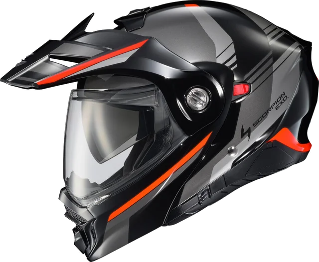 Scorpion EXO EXO-AT960 Monk Modular Dual Sport Helmet, Monk Black/Red