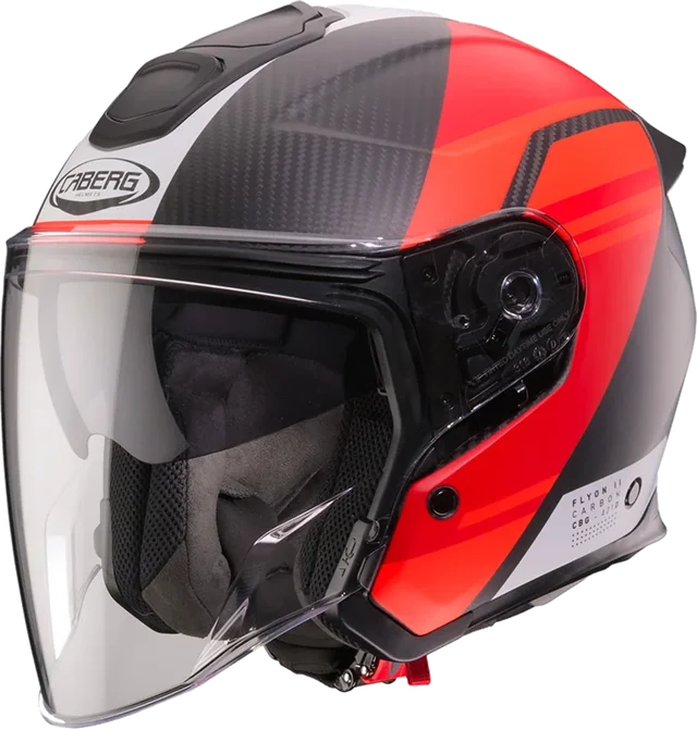 Caberg Flyon II Carbon Helmet Addict Black/Red Matt
