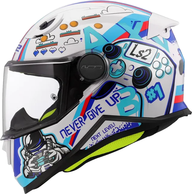 LS2 FF812 Kid Next Level Kids Helmet, white/blue/red