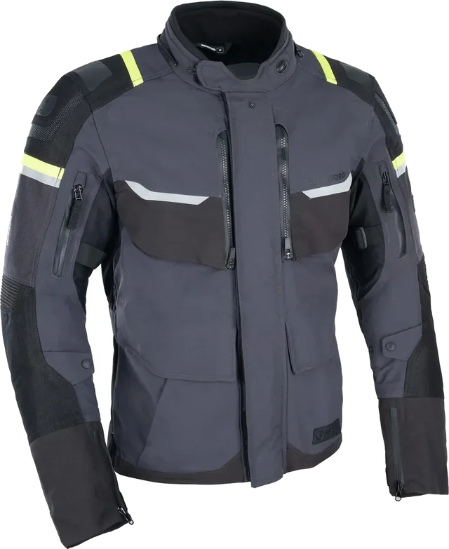 Oxford Stormland D2D Mens TriLaminate Jacket - Grey / Black/ Fluo