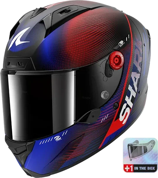 Shark Aeron Speed-Tech DBR - Carbon / Blue / Red