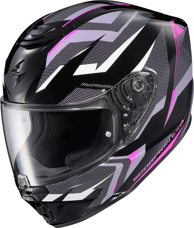 Scorpion EXO-R330 Saga Adult Street Helmets, Black/Pink/Purple