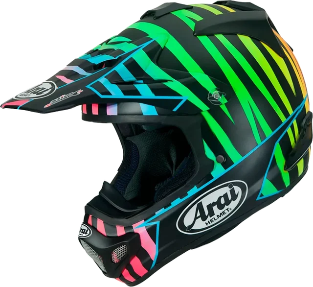 Arai MX-V Evo Van Beveren Black, Black / Green / Yellow / Blue
