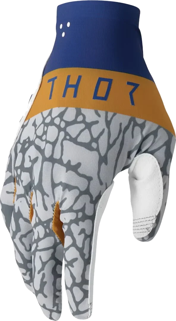 Thor Bravo Motocross Gloves, blue/white/yellow