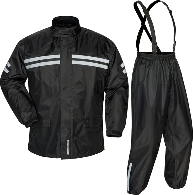 Tourmaster Shield 2 Piece Rainsuits, black