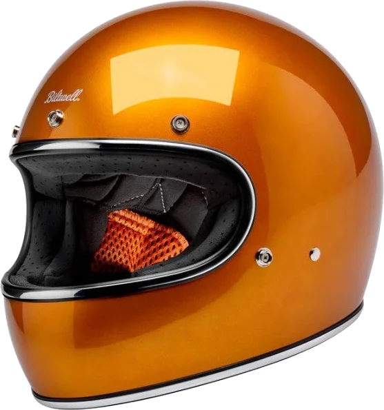 Biltwell Gringo Helmet - Gloss White, COMPETITION ORANGE