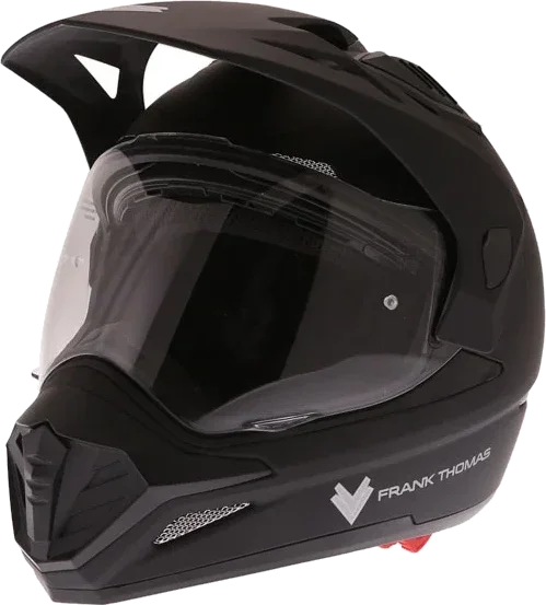 Frank Thomas FTAS001 Adventure Sport Helmet Matt Black, Matt Black