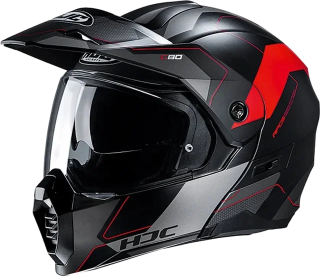 HJC C80 Rox Black Red Adventure Helmet, Black/Yellow