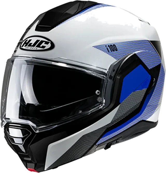 HJC i100 Helmet Beston MC2 White/Black/Blue Gloss