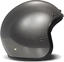 Dmd Jet Retro Helmet Metallic Grey, Silver
