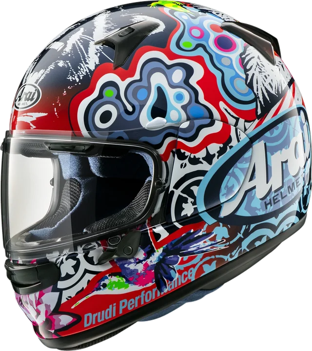 Arai Regent-X Full-Face Helmet - Jungle-2, Red/Blue/Green
