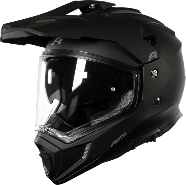 Akito Adventure Helmet Satin Black, Satin Black