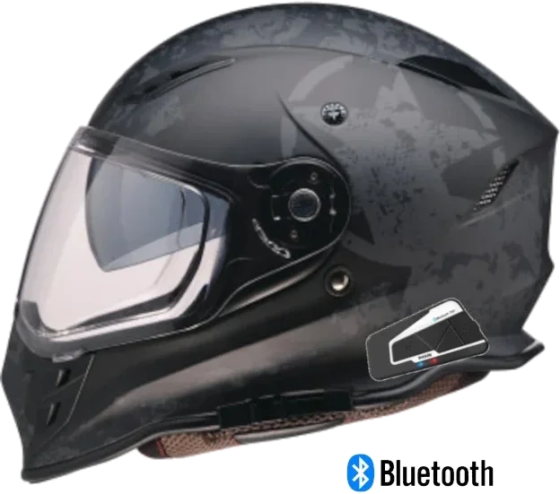 Z1R Nemesis Full Face Bluetooth Helmet Speed Demon Black