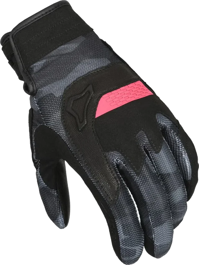 Macna Congra Camo Ladies Motorcycle Gloves, black/grey